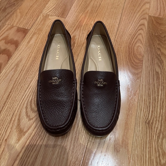 NWOT Coach Women's Marley Dark Brown Leather Driver Loafers - Size 7 - Picture 3 of 7
